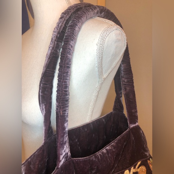 Anke Drechsel Handmade Velvet and Embroidered Tote - Picture 10 of 16